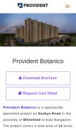 How providentbotanico.net.in looks like on a mobile device such as an iPhone.