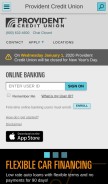 How providentcu.org looks like on a mobile device such as an iPhone.