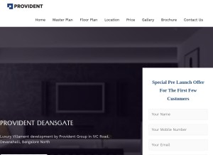 How providentdeansgate.co looks like on a tablet such as an iPad.