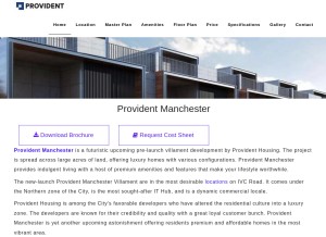 How providentmanchester.in looks like on a tablet such as an iPad.