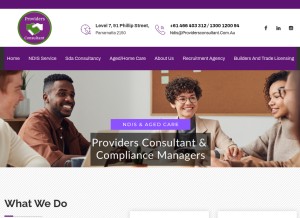 How providersconsultant.com.au looks like on a tablet such as an iPad.