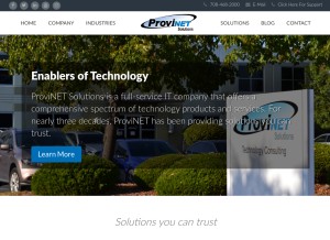How provinet.com looks like on a tablet such as an iPad.