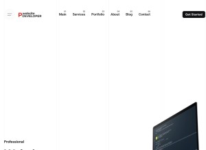 How prowebsitedeveloper.com looks like on a tablet such as an iPad.