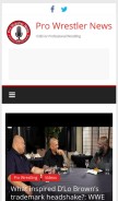 How prowrestlernews.com looks like on a mobile device such as an iPhone.
