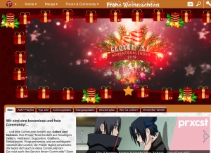 How proxer.me looks like on a tablet such as an iPad.