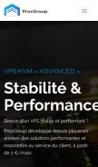 How proxgroup.fr looks like on a mobile device such as an iPhone.
