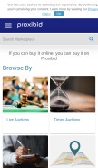 How proxibid.com looks like on a mobile device such as an iPhone.