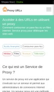 How proxy-urls.net looks like on a mobile device such as an iPhone.