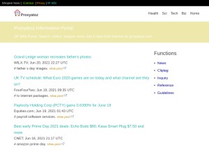 How proxyatoz.com looks like on a tablet such as an iPad.