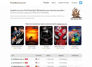 How proxydltpb.club looks like on a tablet such as an iPad.