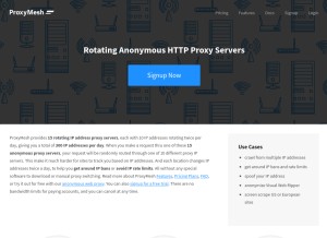 How proxymesh.com looks like on a tablet such as an iPad.