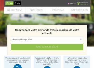 How proxyparts.fr looks like on a tablet such as an iPad.