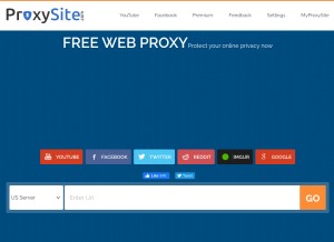 How proxysite.com looks like on a tablet such as an iPad.