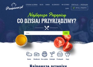 How przepisowi.pl looks like on a tablet such as an iPad.