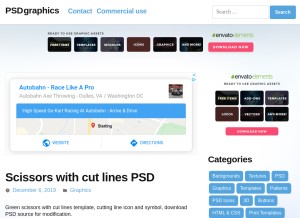How psdgraphics.com looks like on a tablet such as an iPad.