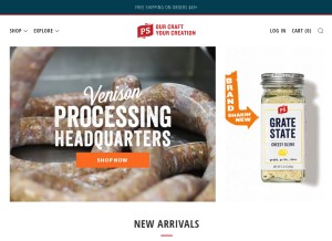 How psseasoning.com looks like on a tablet such as an iPad.