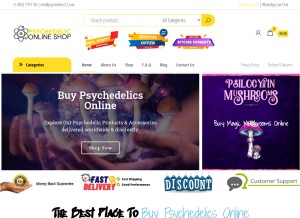 How psychedelics72.com looks like on a tablet such as an iPad.