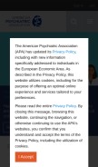 How psychiatry.org looks like on a mobile device such as an iPhone.