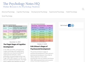 How psychologynoteshq.com looks like on a tablet such as an iPad.