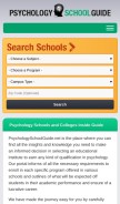 How psychologyschoolguide.net looks like on a mobile device such as an iPhone.