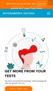 How psychometric-success.com looks like on a mobile device such as an iPhone.