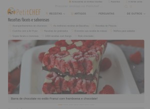 How pt.petitchef.com looks like on a tablet such as an iPad.