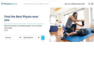 How pt.physiomantra.co looks like on a tablet such as an iPad.