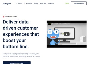 How ptengine.com looks like on a tablet such as an iPad.