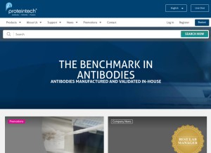 How ptglab.com looks like on a tablet such as an iPad.