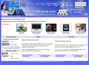 How pubdirecte.com looks like on a tablet such as an iPad.