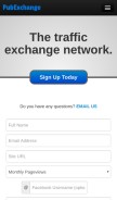 How pubexchange.com looks like on a mobile device such as an iPhone.
