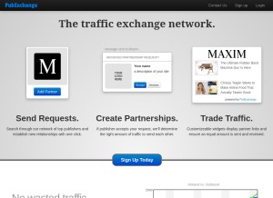 How pubexchange.com looks like on a tablet such as an iPad.