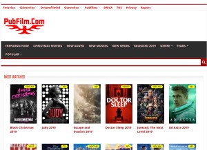 How pubfilm.is looks like on a tablet such as an iPad.