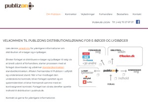 How pubhub.dk looks like on a tablet such as an iPad.
