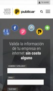 How publicar.com looks like on a mobile device such as an iPhone.