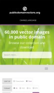 How publicdomainvectors.org looks like on a mobile device such as an iPhone.