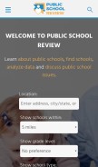 How publicschoolreview.com looks like on a mobile device such as an iPhone.