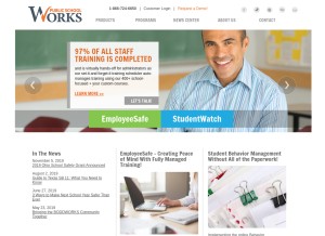 How publicschoolworks.com looks like on a tablet such as an iPad.