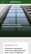 How publimetro.pe looks like on a mobile device such as an iPhone.