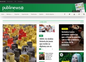 How publinews.gt looks like on a tablet such as an iPad.