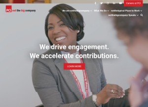 How publishingconcepts.com looks like on a tablet such as an iPad.