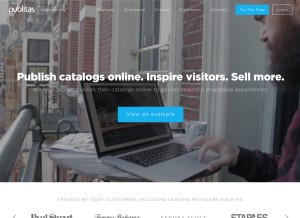 How publitas.com looks like on a tablet such as an iPad.