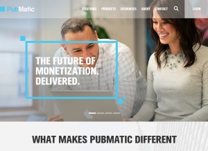 How pubmatic.com looks like on a tablet such as an iPad.