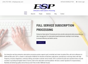 How pubservice.com looks like on a tablet such as an iPad.