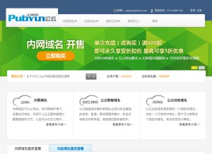 How pubyun.com looks like on a tablet such as an iPad.