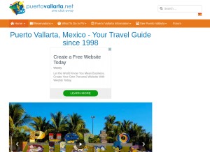 How puertovallarta.net looks like on a tablet such as an iPad.