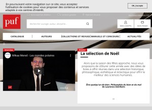 How puf.com looks like on a tablet such as an iPad.