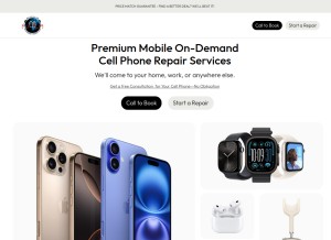 How pullupphonerepair.com looks like on a tablet such as an iPad.