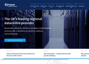 How pulsant.com looks like on a tablet such as an iPad.
