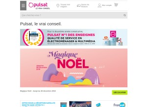 How pulsat.fr looks like on a tablet such as an iPad.